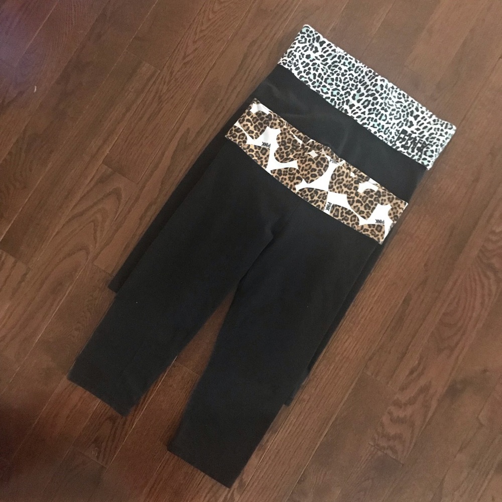 VS PINK cropped yoga pants. Price is for both.